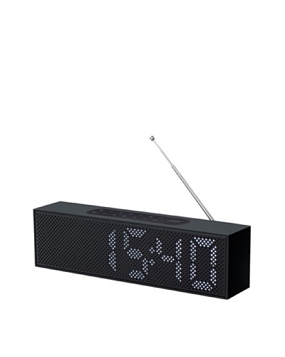 Lexon Titanium LED Clock Radio, Black