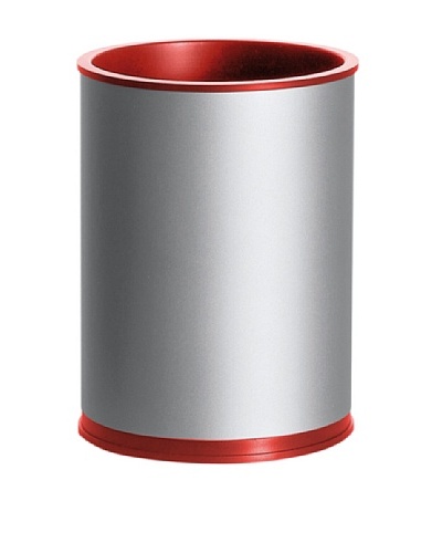 Lexon Boxit Aluminum Pen Cup, Aluminum/Red