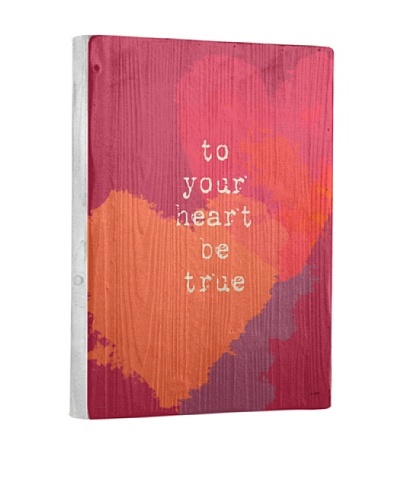 Lisa Weedn To Your Heart Be True Reclaimed Finished Wood Portrait