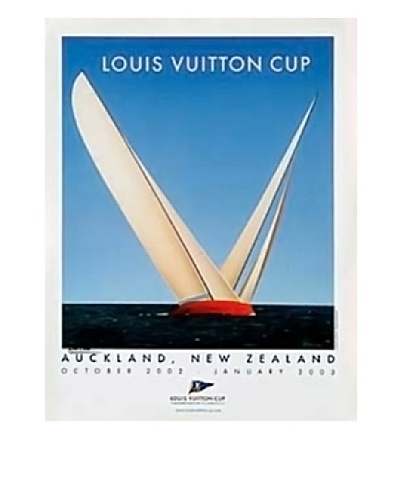 Signed Original Louis Vuitton Cup 2 Ships, 2003
