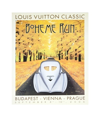Signed Original Louis Vuitton Classic Boheme Run with Bugatti, 2006As You See