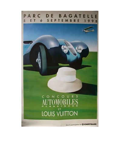 Original Louis Vuitton Bagatelle White Hat/Blue Car, 1998