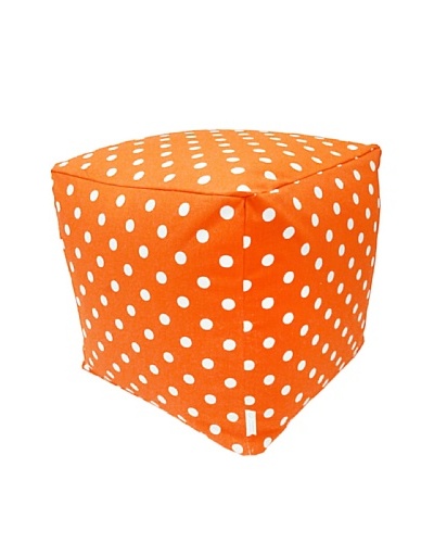 Majestic Home Goods Small Polka Dot Small Cube, Tangerine