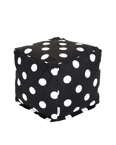 Majestic Home Goods Large Polka Dot Small Cube, BlackAs You See