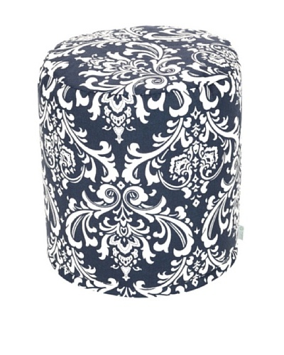 Majestic Home Goods French Quarter Small Pouf, Navy