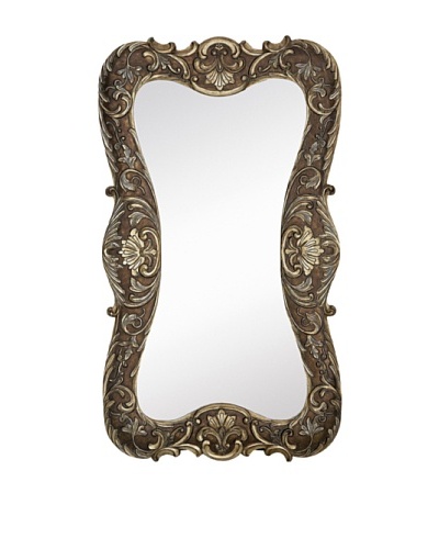 Majestic Mirrors Shaped Mirror, Antique Silver, 70 x 40