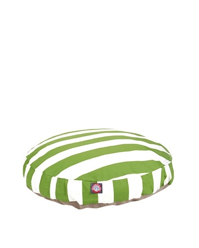 Majestic Pet Vertical Stripe Round Pet Bed, Medium, Sage