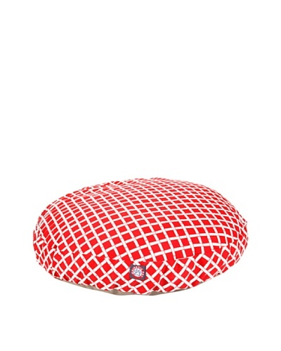 Majestic Pet Bamboo Print Round Pet Bed, Medium, Red