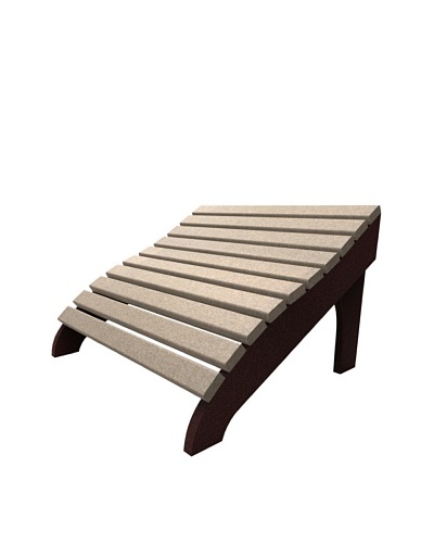 Malibu Contour Footstool in Sand and Cherry