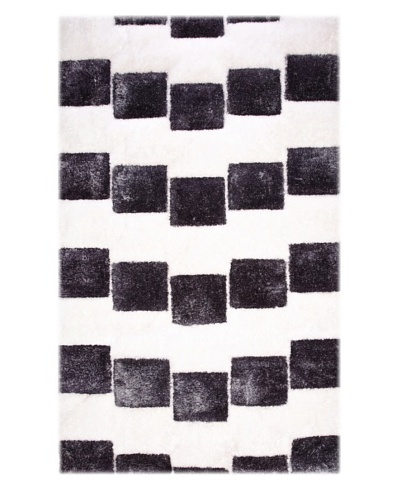 Manhattan Design District Wool Blend Luxury Shag [Black/White]