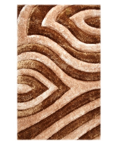 Manhattan Design District Wool Blend Luxury Shag [Brown/Tan]