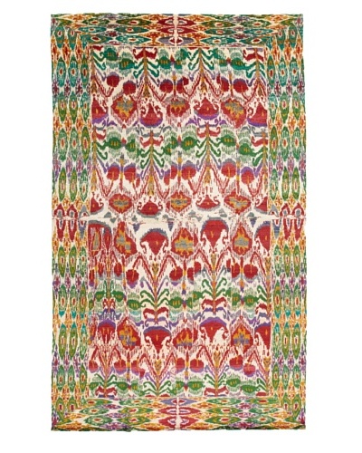 Silk Hand-Knotted Ikat Rug