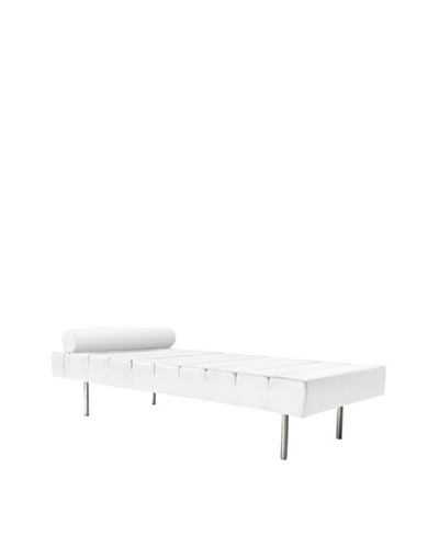 Manhattan Living Classic Leather Day Bed, White