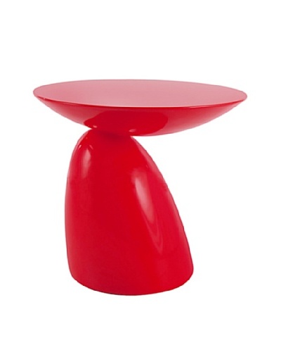 Manhattan Living Oval End/Side Table, Red