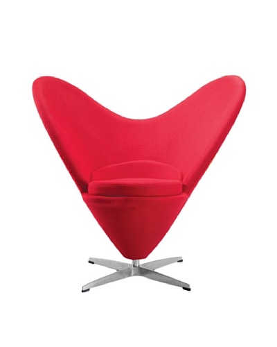 Manhattan Living Heart Chair, Red