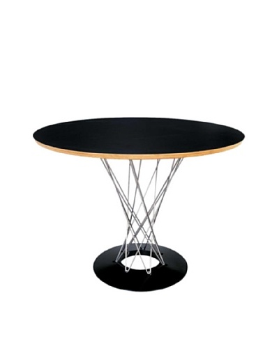 Manhattan Living 42 Wire Dining Table, Black