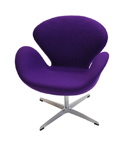 Manhattan Living Swan Fabric Chair, Purple