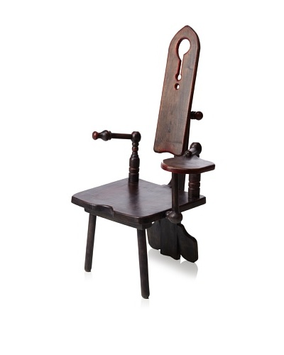 MarinDÔM Hand Stained Sculptural Chair, Brown/Blue