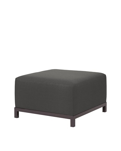 Marley Forrest Sterling Charcoal Axis Ottoman Slipcover