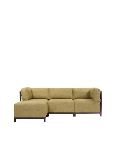 Marley Forrest Coco Peridot Axis 4-Piece Sectional, Mahogany Frame