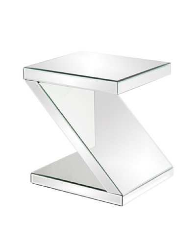Marley Forrest Z-Shaped Mirrored End Table