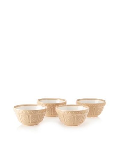 Mason Cash Set of 4 Mixing Bowls, Cane/Off-White, 1.5-cups