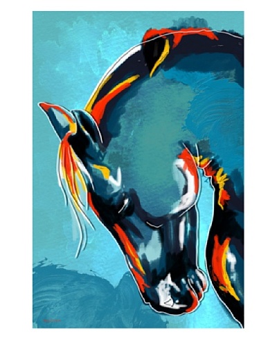 Maxwell Dickson Blue Stallion Canvas Art