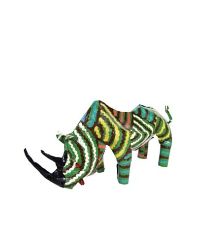 Mbare Painted Tin Rhino