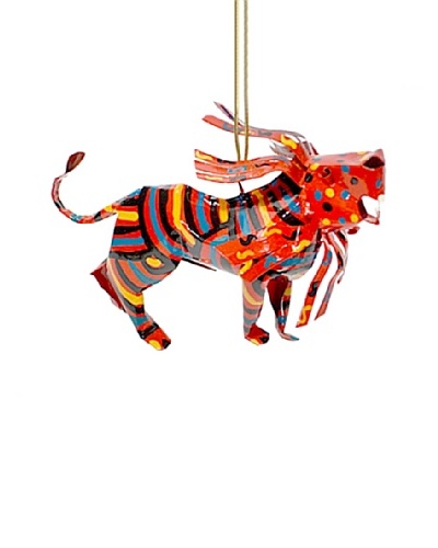 Mbare Painted Tin Lion Ornament