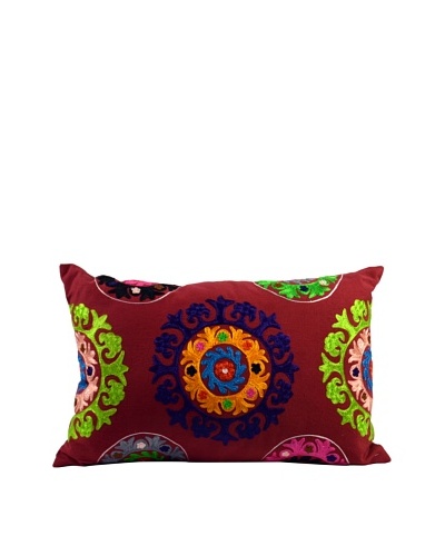 Mélange Home Suzani Embroidered Oblong Pillow, PurpleAs You See