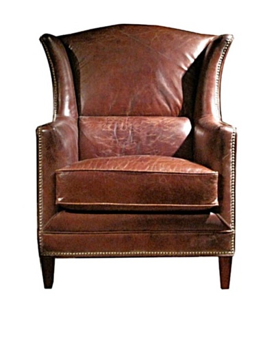 Mélange Home Wing Chair, Vintage Cigar