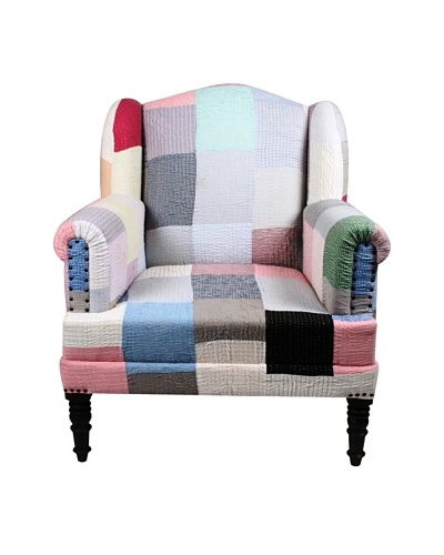 Mélange Home Bengali One-of-a-Kind Chair, Pastel Multi