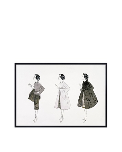 Andy Warhol Three Female Fashion Figures, C. 1959