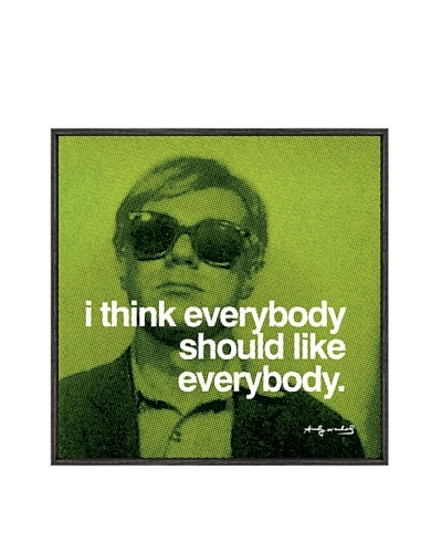 Andy Warhol I Think Everybody Should Like Everybody Framed Print by Andy Warhol