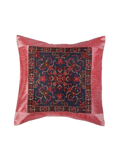 Mela Artisans Constellation Silk Cushion Cover, Pink