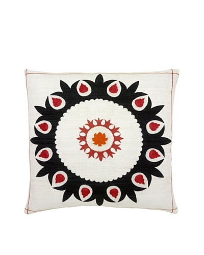 Mela Artisans Hand-woven Sabah Silk Pillow, Black