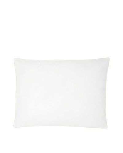 Mélange Home Medium Firm-Density Down Alternative Pillow, White/Green, Standard/Queen