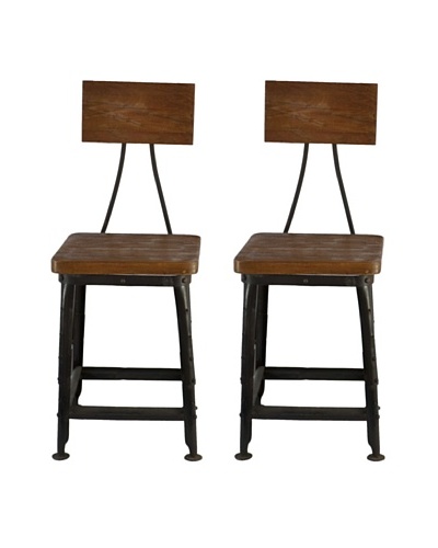 Melange Home Set of 2 Reevolution Chairs, Wood