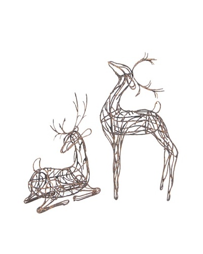 Melrose Set of 2 Reindeer Sculptures