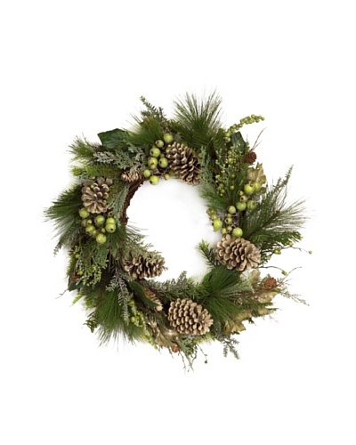 Melrose Frosted Pine, Berry & Pine Cone Wreath