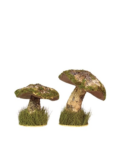 Melrose International Set of 2 Decorative Mushrooms