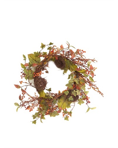 Melrose International 24 Wreath with Nest & Berries