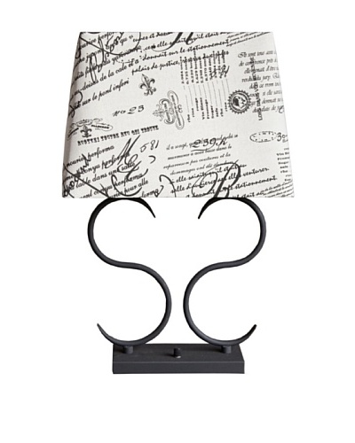 Mercana Escalon Table Lamp, Black/Natural