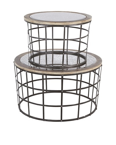 Mercana Gaiola Set of 2 Mirror Cage Tables