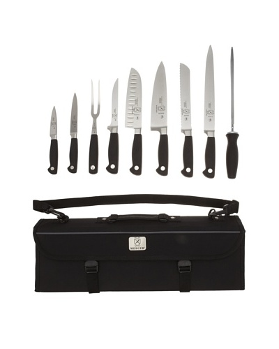 Mercer Cutlery Genesis 10-Piece Forged Knife Set with Case [Steel/Black]