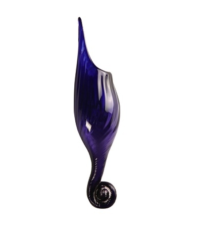 Meridian Glass Fiddle-Shape Wall Vase, Purple