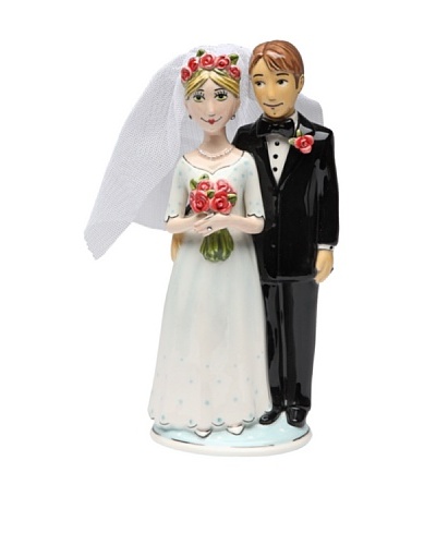 Merry Me by Babs Bride & Groom Ceramic Cake Topper