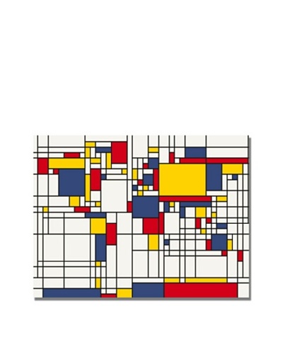 Michael Tompsett Mondrian World Map Canvas Art