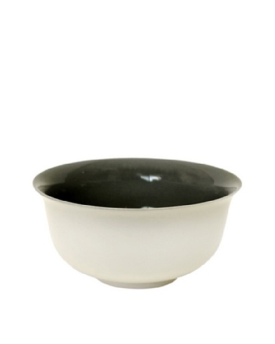 Middle Kingdom Porcelain Bowl, Steel Grey/Ivory