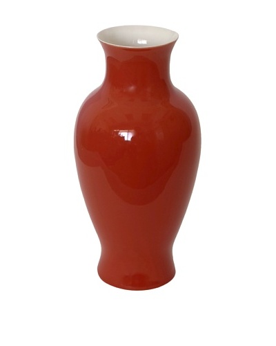 Middle Kingdom Mini Pear Vase, Coral Red
